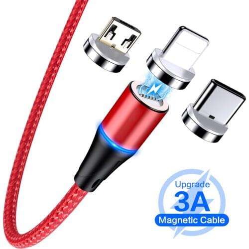 Magnetic Charge USB Type C Micro USB Cable Fast Charging Wire For iPhone Samsung S10 Huawei 7A xiaomi redmi note8 Magnet Charger