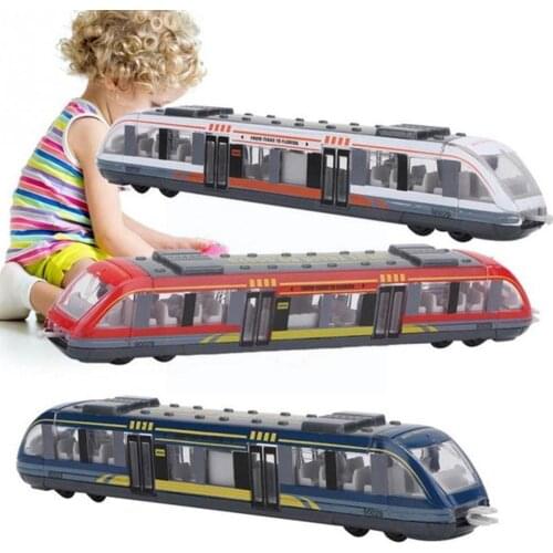 Mini Alloy Simulation Train Childrens Power Driven Model Rail Collection Train High-speed Toy Boy Inertial Puzzle Scooter P3F8