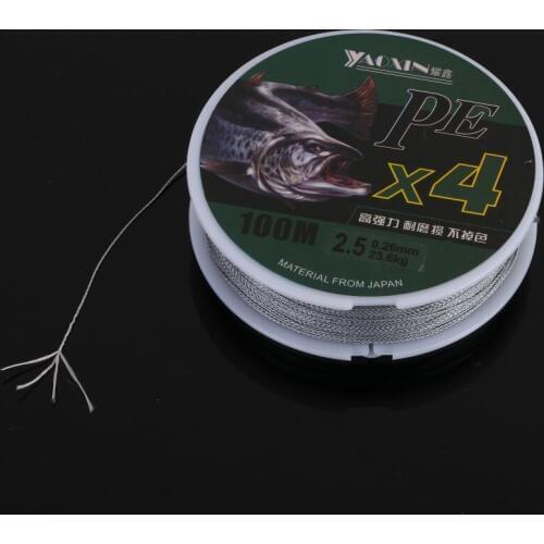 4 Stands PE 100M Braided Fishing Line 10-80LB Multifilament Fishing Line For Carp Fishing Wire for All Fishing
