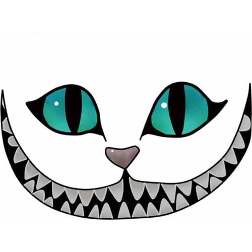 Dawasaru for Cheshire Cat Fine Car Stickers Interesting Occlusion Scratch Decal Laptop Truck Auto Accessories PVC,13cm*7cm