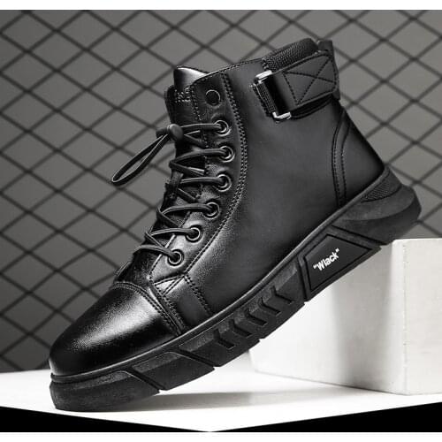 2021 New Trend Mens Martin Boots Fashionable and Comfortable Warm Mens Shoes Fashionable All-match Casual Boots