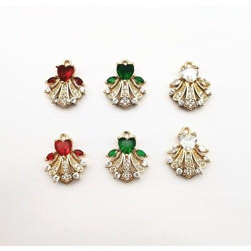 New arrival! 18x14mm 50pcs Crystal/Cubic Zirconia Feather Charm For Earring DIY parts,Jewelry Accessories Findings & Component