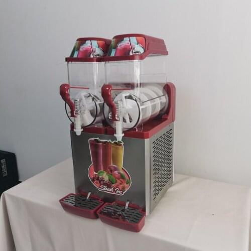 Commercial Slush Machine Snow Melting Machine Two Tank Ice Slush Smoothies Machine 24L