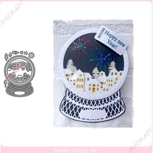 Christmas Snow Globe Metal Cutting Dies for DIY Scrapbooking Photo Album Decorative Embossing PaperCard Crafts Die2020