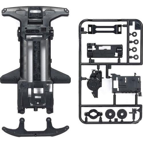 Super TZ-X Reinforced Chasis Black Fully Cowled Mini 4WD 25th ANNIV. 95127 TZX Chassis for Tamiya Mini 4WD Racing Car Model