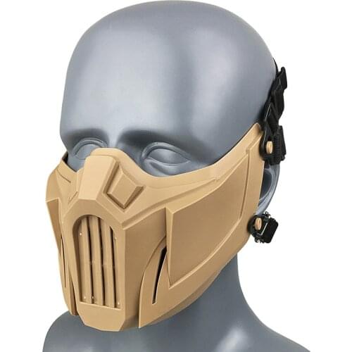 Tactical Airsoft Mask Military Paintball Half Face Mask Shock Resistant Protective Breathable Mouth Protector Hunting Accessory