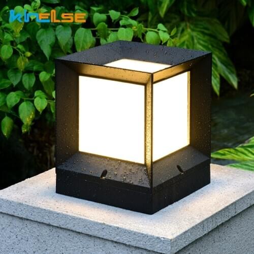 Solar Outdoor LED Light Fixture Solar Power Waterproof Lawn Lamp Fence Gate Lamp Lamppost Garden Lights Outdoor Lighting Decor