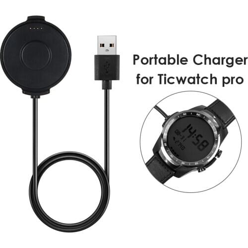 1m USB Charging Cradle Cable for Ticwatch Pro 2020/Ticwatch Pro Sports Smart Watch Bracelet Replacement Power Adapter Dock