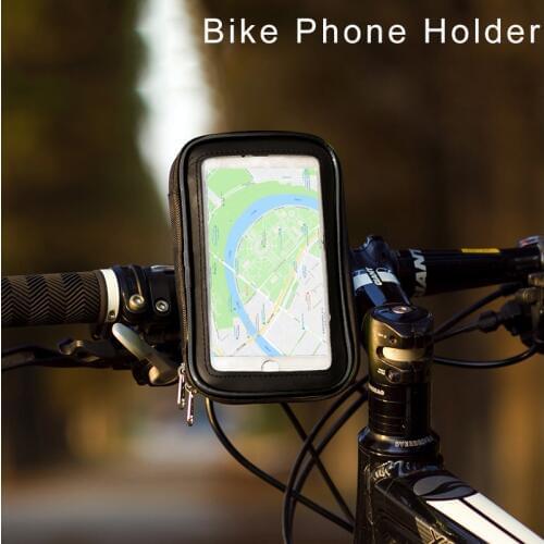 Bike Motorcycle Phone Holder Support Telephone Mobile Stand for HUAWEI iPhone Samsung 4.7 to 6.3 inch Waterproof Bag Case