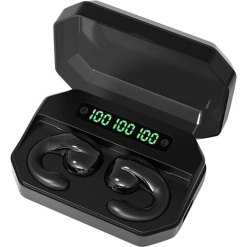 Waterproof TWS Bluetooth V5.0 Wireless Headphone with Microphone LED Display