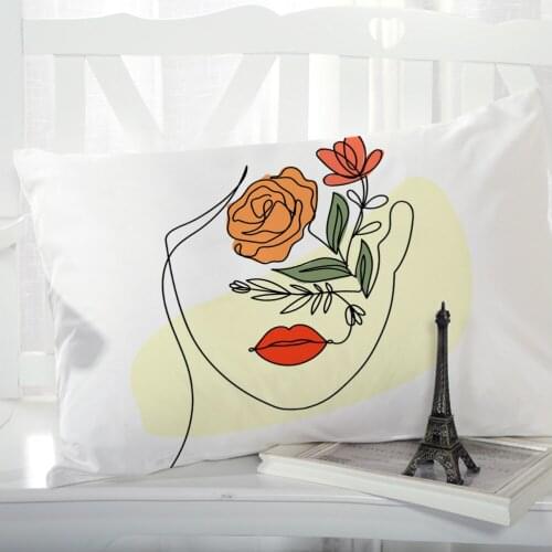 1pc Pillow cover Pillow case Luxury Bedding Pillowcase Pillowcovers decorative 50x70 Customizable size 3D Print Woman yellow