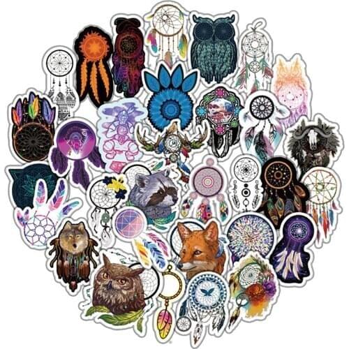 10/30/57PCS Colorful Dreamcatcher Stickers DIY Motorcycle Luggage Skateboard Cool Stickers Decals Classic Toy for Kids Gift
