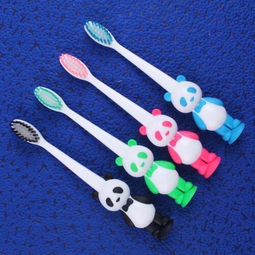 2Pcs Baby Toothbrush Natural Cartoon Toddler Kid Newborn Dental Oral Care Bamboo Fiber Kids Toothbrush Hot Sale