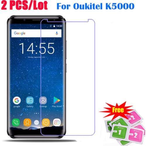 2PCS For Oukitel K5000 K 5000 Tempered Glass 5.7 inch 9 H 2.5D Premium Screen Protector Film Case For Oukitel K5000 Mobile Phone