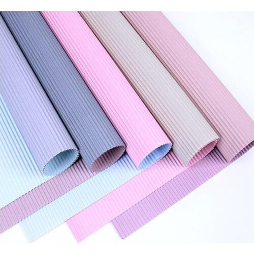 20 Pcs Wrapping Paper Flower Bouquet Packing Paper Handmade Diy Material Monochrome Corrugated Paper Home Decoration Products