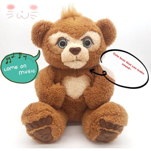 2020 New Toys 25cm Curious Interactive Bear Plush Toy Cute Electric Music Bear Lovely Stuffed Kids Birthday Xmas Christmas Gift