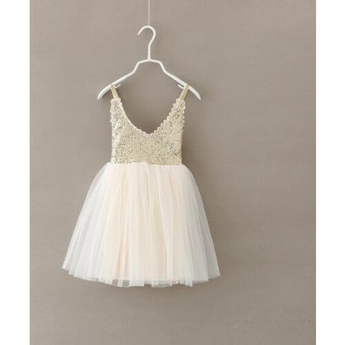 5PCS Wholesale Baby Girls Sequined Lace Princess Dress Baby Gilrs Party Dress 2-6Y