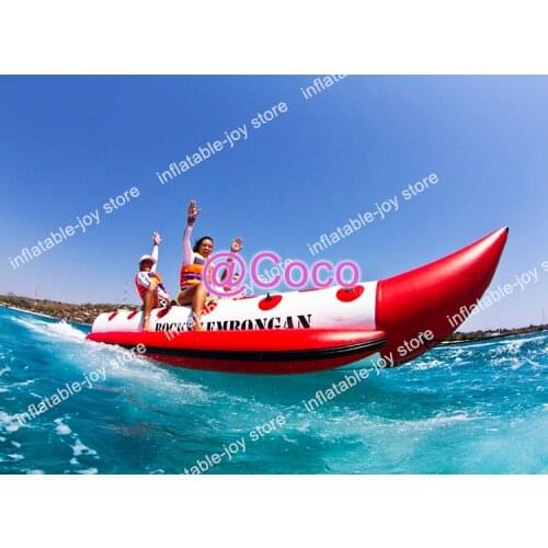 Free air ship to door!5/8/10 seats water toys crazy giant inflatable water park banana boat,flying fish, commercial rental boat