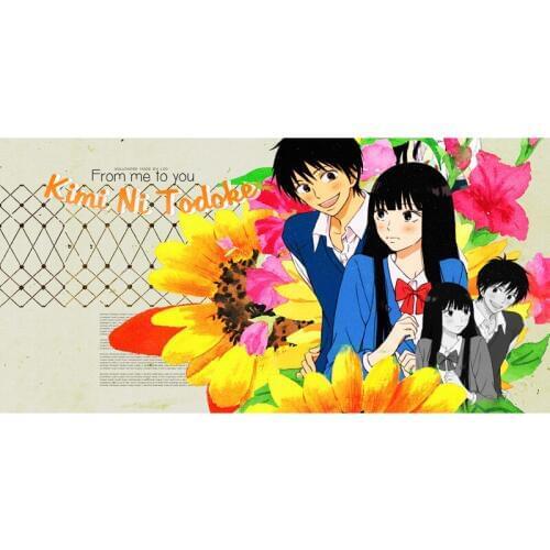 Free shipping Super Soft Kimi ni Todoke printed bamboo fiber bath towel for children toalla playa kids beach towel 70*140cm