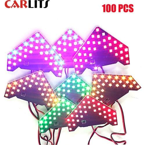 CARLITS 100PCS 33 SMD LED Arrow Panel For Car Rear View Mirror Indicator Turn Signal Light Car LED Rearview Mirror Light AJ
