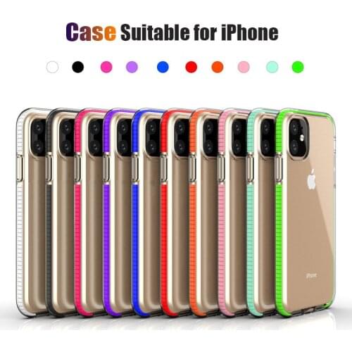 TansXX Case Suitable for iPhone X XR XS MAX 11 PRO MAX 6s 6 7 8 plus,the 2019 TPU anti-fall transparent color phone shell