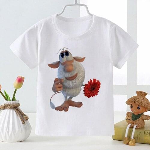 Cartoon Animals Printed Baby Clothes Boys Girls Soft White T Shirt Toddler Summer Fashion New Style Top Kids T Shirt 1308