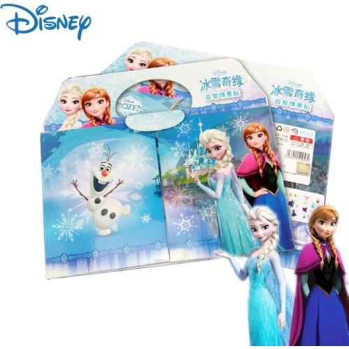 Disney Frozen Princess Kids Book Bubble Stickers Cute Cartoon Elsa Anna Anime Figures Handmade Sticker Kids Toys Girls Gifts