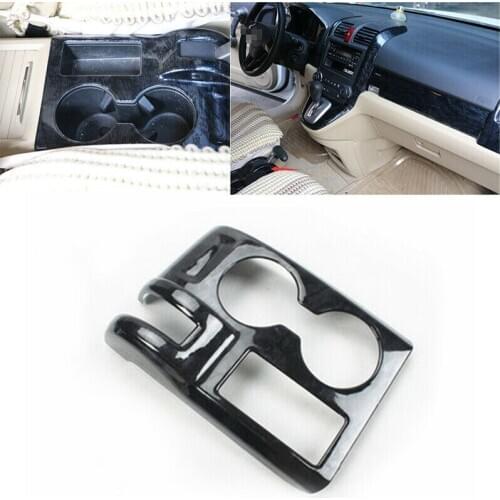 For 2007-2011 HONDA CR-V CRV Black wood grain console water cup cover trim 1pcs