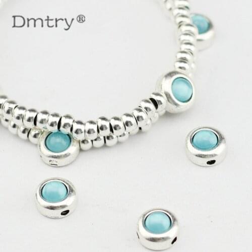 Dmter 10pcs Necklace Bracelets Making Beads Candy Color 1.7MM Hole Use With 1.5mm Leather Rope Making Jewelry Findings LC0115