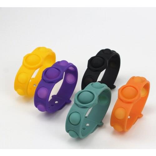 Fidget Toys Overturn Pinch Press Wristband Push Bubble Pop Soft Silica Gel Wristband Adult Stress Relief Toy Childrens Gifts