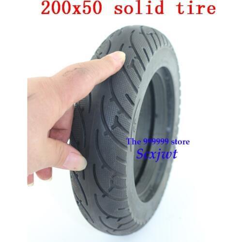 Good quality Tires 200x50 Solid Tire with Grooves for 8'' Electric Scooters 200*50 Solid Tyre motor