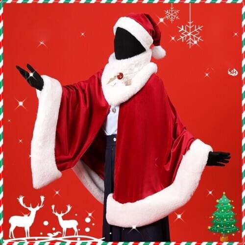 Game Sky Children of Light Cosplay Costume Sky: Light Awaits Red Christmas Limit Cloak with Hat Neckwear