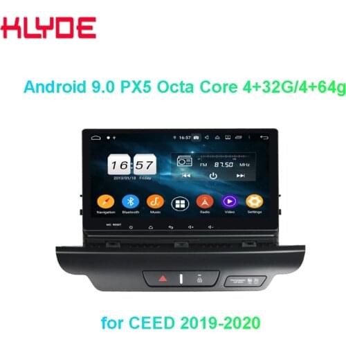 KLYDE KD-9059 1 din 9 inch touch screen Android 9.0 octa core Car Radio video player with GPS Bluetooth for CEED 2019-2020