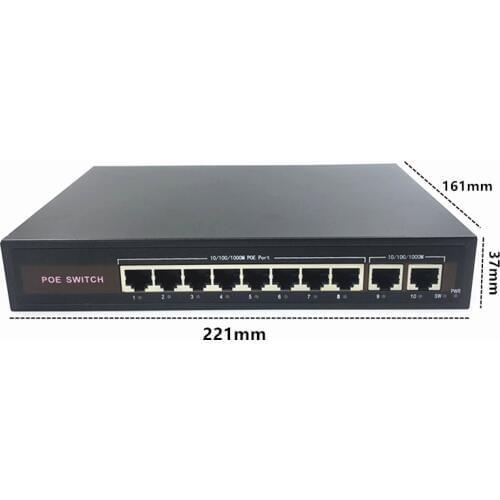 5/8 10/100Mbps 48V Ethernet POE switch with Port IEEE 802.3 af/at Suitable for IP camera/Wireless AP/CCTV camera system