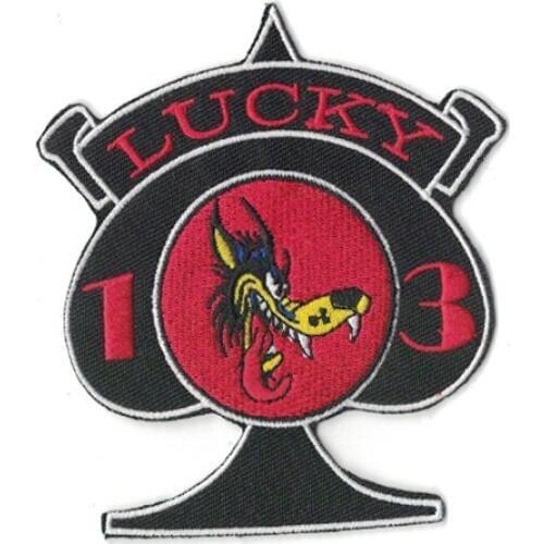 Nice lucky badge iron on hot cut border use in cloth hat or bag free shipping can be custom embroidery factory in china