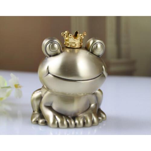 Creative frog shape metal piggy bank safe metal money box coin bank storage box for save money CXG010