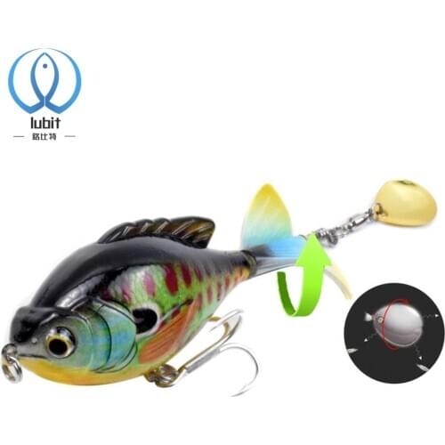 Lubit fishing lure 2020 whopper plopper 9.5cm 16.9g Topwater Wobbler Bait popper Artificial Lure Rotating Tail Floating Baits