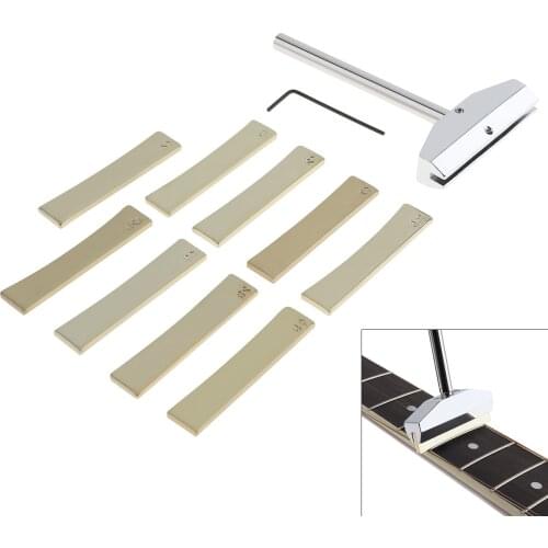 Fingerboard Fret Press Caul Guitar Fret Mounting Fixture Installation Tools with Brass Insert for Guitars Bass