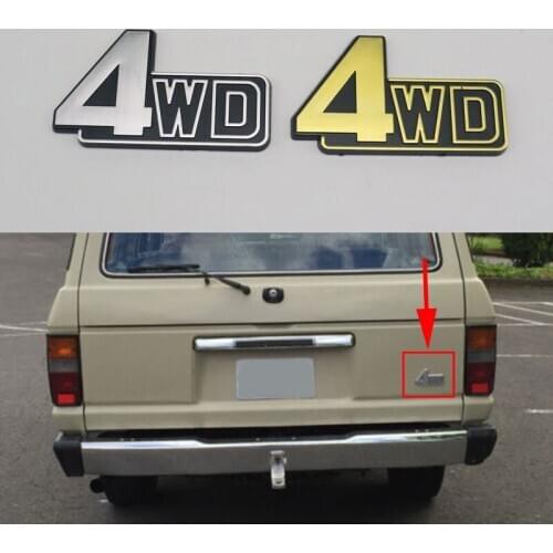 For TOYOTA Land Cruiser FJ60 BJ60 FJ62 4WD Emblem Car Sticker 3D Letter Gold Silver Rear Trunk Logo Nameplate Decal