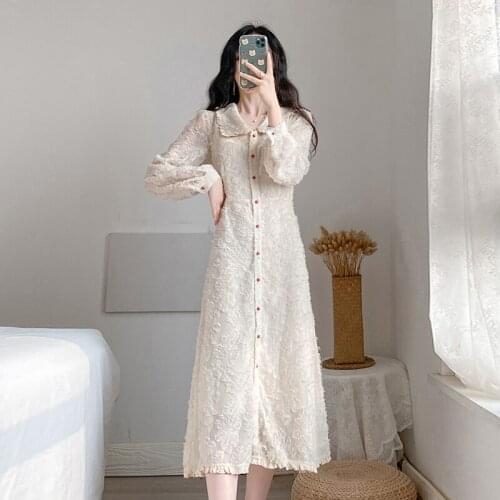 2021 Autumn New Sweet Lovely Gentle Elegant Slim Waist Temperament French Retro Fairy Tassel bottomed dress