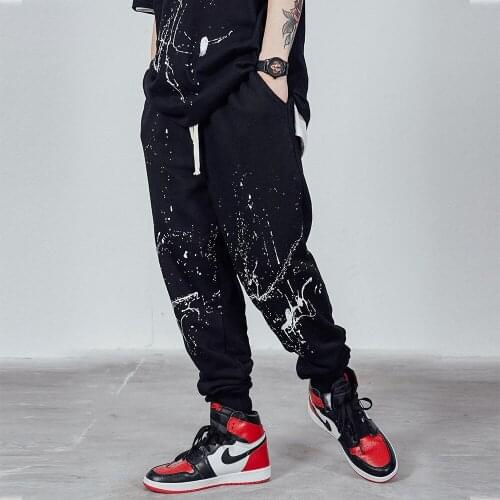 Solid color zipper pocket overalls for men high Street fashion slacks casual wide leg pants