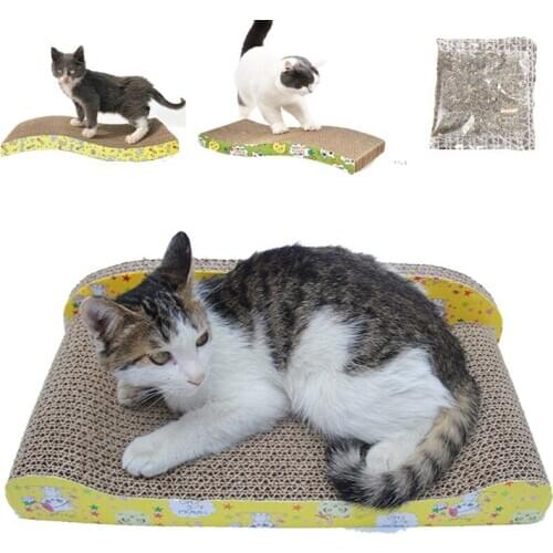 Pet Cat Scratcher Toys Scratchers Board Corrugated Toy For Cats with Catnip Cat Scratcher Toy Goods For Cats Pet Cat Accessories