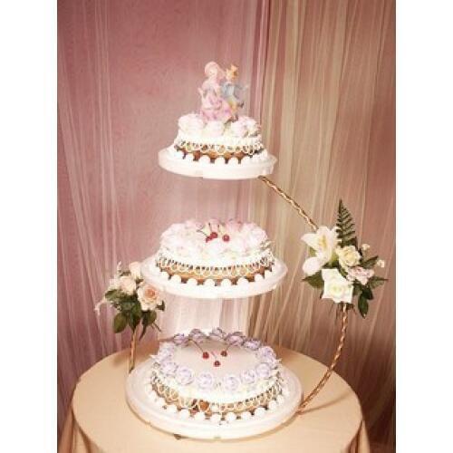 1pcs Metal Gold cake stand cake rack for wedding 3 Tier Wedding Cake Stand 30*60cm