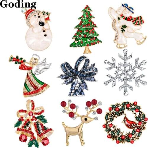 Christmas Various Pattern Styles Brooches/Alloy Rhinestones Pearls Dripping Oil Material/Clothing Scarf Ornaments/XMAS Decor