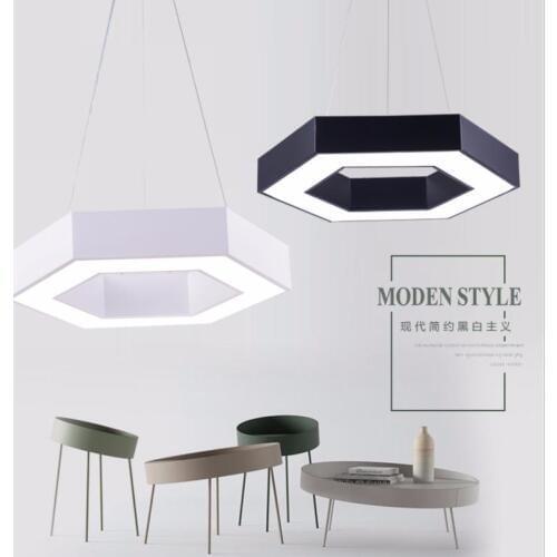 LED Geometric Office Pendant Light Creative gym shop Hanging Lamp Industrial Retro Iron Lights Fixture For Factory