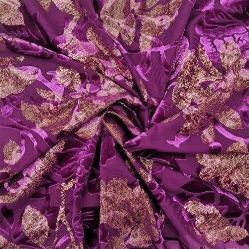 Burnout velvet foil fabric and stretch mesh for dance clothing textile custom elastic fashion air fashion knit tulle ripstop