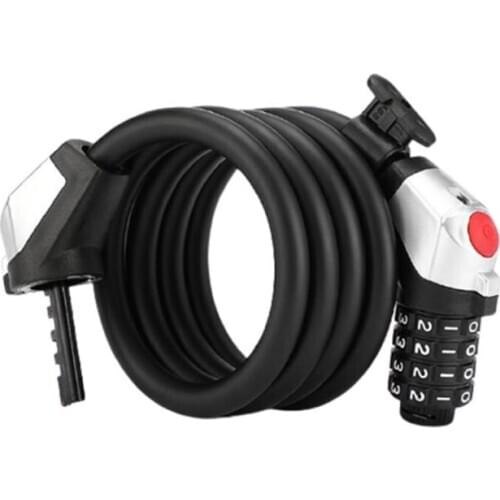 Bicycle Combined Cipher Lock Luminescence Anti-theft Lock 4-digit Password Lock Farewell Key One Key Unlocking 1500*12mm