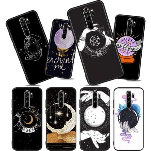 Magic crystal ball Soft TPU For Xiaomi Redmi Note10 10S 9T 9S 9 8T 8 7 6 5A 5 4 4X Prime Pro Max Black Phone Case