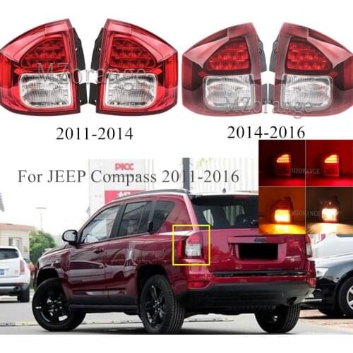 MZORANGE Taillight For JEEP Compass 2011-2016 Rear Brake Tail Light Warning Lamp Stop Light Car Accessories High Quality