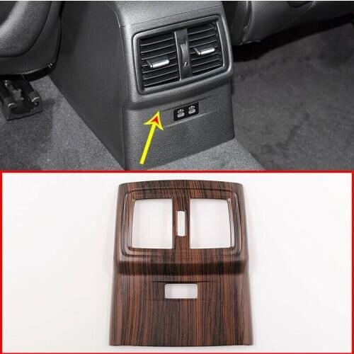 Pine Wood Grain Rear Air Vent Frame for BMW X1 F48 2016-2019 X2 F47 2018 2019
